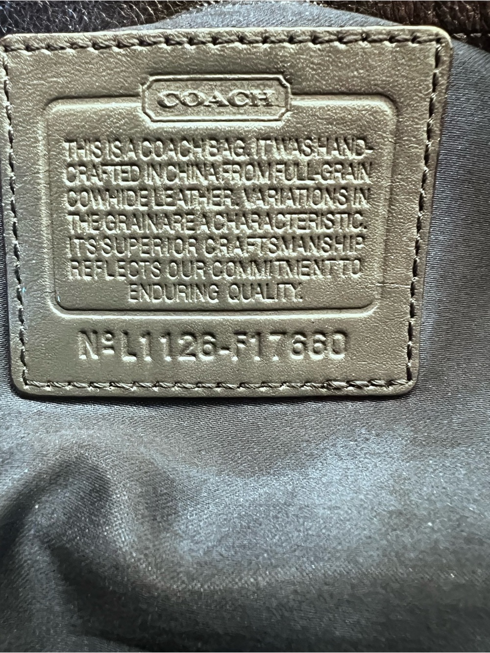 Y2K Coach Black Croc-Embossed Leather Shoulder Bag w/Chain Accents NL1126-F17660 - Picture 8 of 16